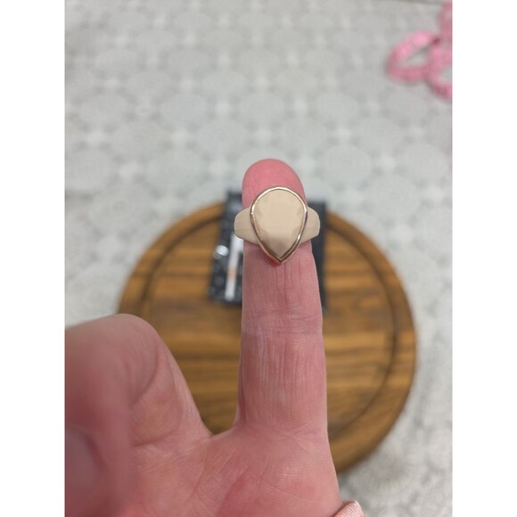 Rinfit Silicone Wedding Rings Set, Modern Beige & Gold Tone, Size‎ 6 - Picture 3 of 5